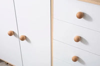 Ball Knob Drawer Pulls Natural Walnut / Ash / Beech Decor Ball Kitchen Cabinet Handles Simple Wooden Furniture Hardware-Letifly Lights and Decor