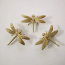 1Pc Dragonfly Brass Handle Pure Copper Drawer Cabinet Door Knob Diy Gold Furniture Pulls Handles-Letifly Lights and Decor
