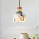 Luxury stone pendant lamp natural marble LED chandelier light