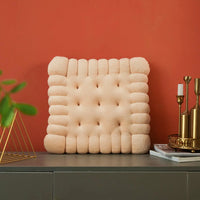 INS Cookie Biscuit Cushion Soft Cute Throw Pillow Square Circle Thicken Seat Decorative Flooring for Living Room Household Chair-Letifly Lights and Decor