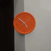 Ins Quiet Wall Clock 8inch Non-Ticking Punch-Free Corner Wall Clock Wall Decor Bedroom Technology Luxury Art Home Decoration-Letifly Lights and Decor