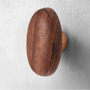 Cabinet handle solid walnut smooth pebble shape modern design