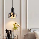 Carrara Eclipse Lamp Luxury Black Round Natural Stone Pendant Lamp High-end Bedroom Bedside LED Chandelier Living room Decoration Home Hanging Lights