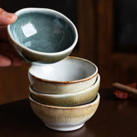 Celadon ceramic bowl organic edge reactive glaze ramen soup bowl artisan modern tableware