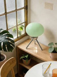Bauhaus Mid-Century Glass Mushroom Table Lamp Nordic Ins Girls Style Retro Modern Bedroom Bedside Ambient Decor Light-Letifly Lights and Decor