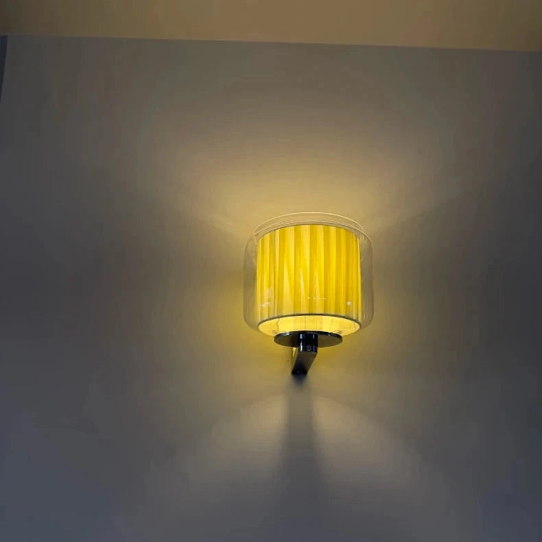 Medieval Bauhaus Bedroom Bedside Wall Lamps Fabric Glass Lamp LED Spanish Light Luxury Living Room Corridor Aisle Wall Lights-Letifly Lights and Decor