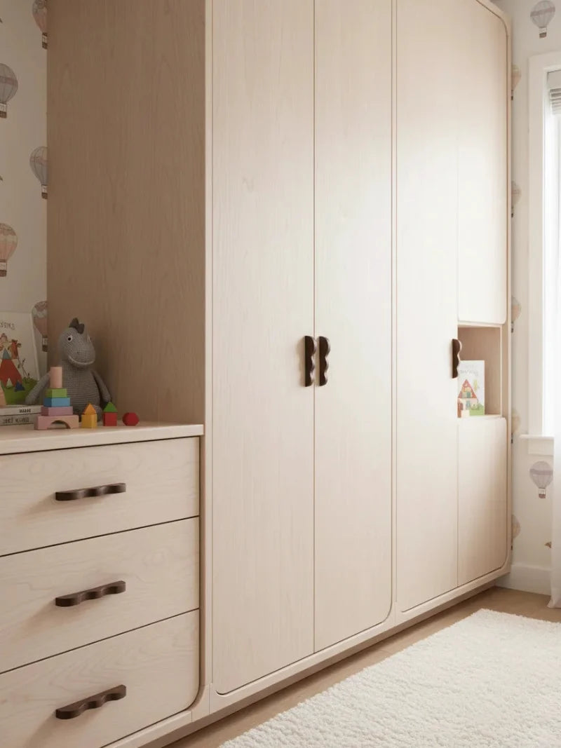 Modern Kitchen Storage Cabinet Pulls Black Walnut Furniture Handles Cupboard Wardrobe Drawer Door Children's Room Wood Handles-Letifly Lights and Decor