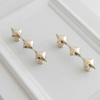 Letifly Lights & Decor - Nova Cabinet Pull - Solid Brass Cabinet Handle Polished Titanium Silver Star Pull Hardware