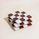 Pixel Checkered Tile Coasters