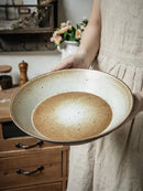Handmade Ceramic Japanese rough pottery dinner plate dessert plate-Letifly Lights and Decor