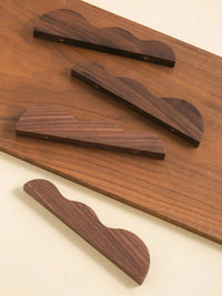 Modern Kitchen Storage Cabinet Pulls Black Walnut Furniture Handles Cupboard Wardrobe Drawer Door Children's Room Wood Handles-Letifly Lights and Decor