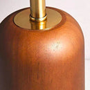 Letifly Lights & Decor - Amber Dome Table Lamp - Amber acrylic dome table lamp with wood-look base and brass-toned stem