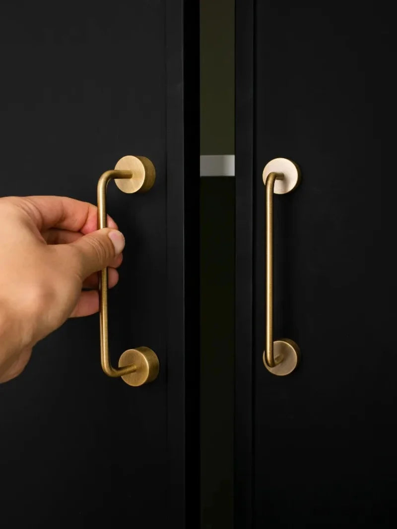 Antique Brass Furniture Handles with Backplate Wardrobe Kitchen Cupboard Cloakroom Bedside Cabinet Handle Bedroom Accessories-Letifly Lights and Decor