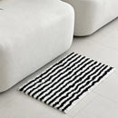 Tufting Stripe Bathrooom Mat Bedroom Rug Soft Fluffy Geometric Bathmat Bedside Carpet Floor Anti Slip Pad Home Decor 40x70cm-Letifly Lights and Decor