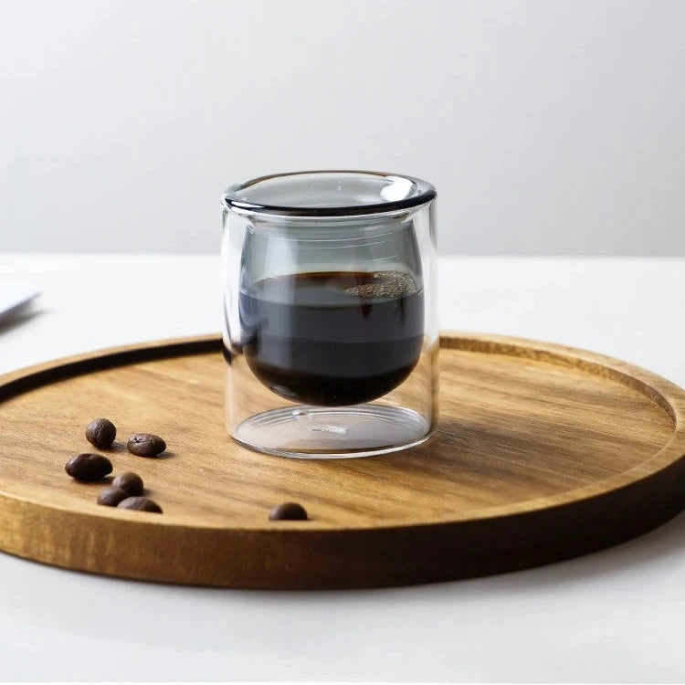 Heat Resistant High Borosilie Glass Double Layered Coffee Tea Cup Ins Sle Wine Glass Tasting Cup Water Cup AroN Colored-Letifly Lights and Decor