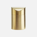 304 Mini Countertop Brushed Stainless Steel Swing Lid Trash Can Set, 1.5 L / 0.40 Gal,Desktop gold trash can-Letifly Lights and Decor