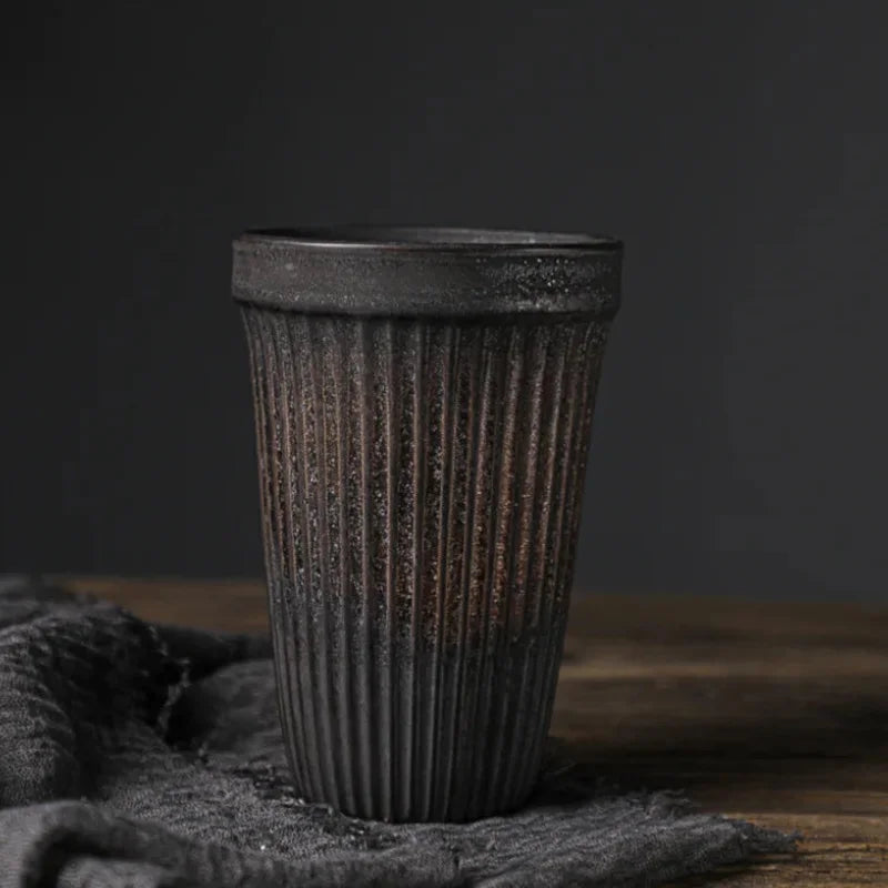 Ceramic Coffee Cup Vertical Stripe Mug