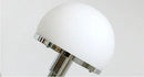 Bauhaus white glass dome table lamp with chrome base Danish Nordic modern bedside desk light