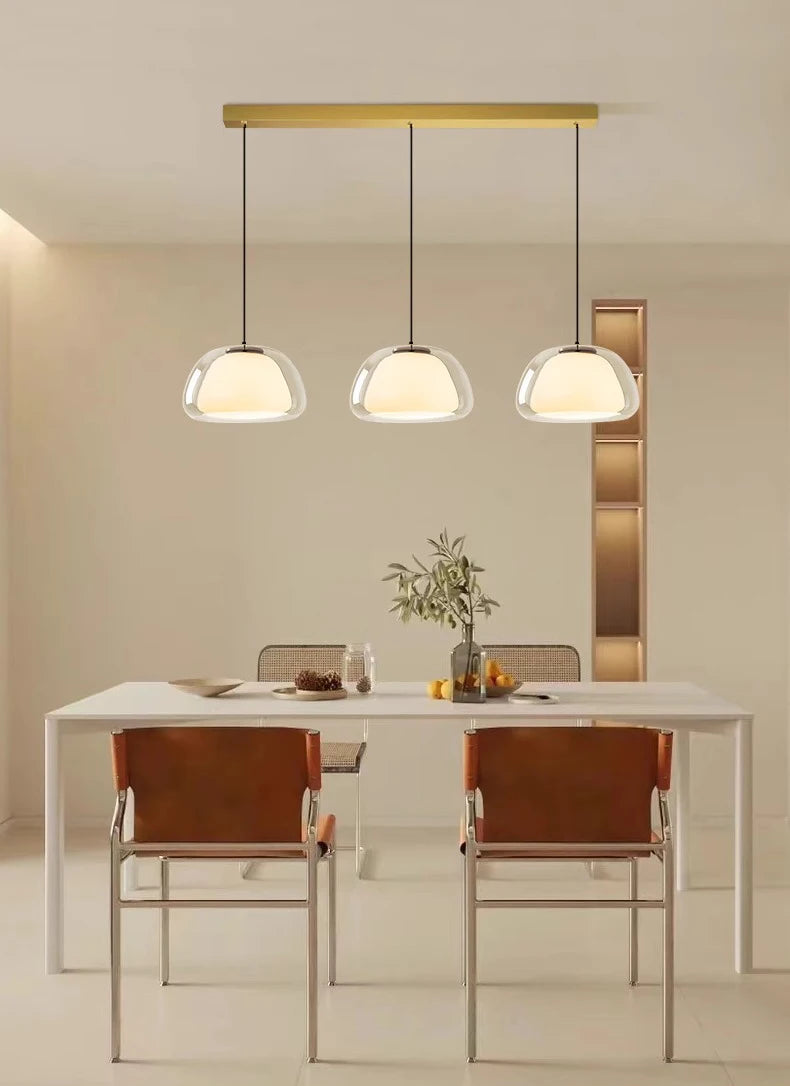 Danish Jelly Glass Lustre Pendant Lights Modern Simple Bedroom Bedside Hanging Lamp Living Room Glass Dining Room Home Decor-Letifly Lights and Decor