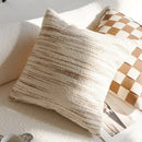 textured neutral throw pillow cover tufted cotton decorative cushion