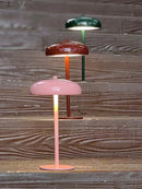 Rechargeable LED table lamp with touch dimmer portable bedside night light dome design