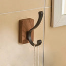 Wooden wall hook self-adhesive walnut key holder modern towel coat hanger