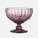 1 PC Vintage Embossed Solid Colored Goblet 300ml 10oz Glasses Goblets Stemware Ice Cream Dessert Cocktail Glass Cup Table Decor-Letifly Lights and Decor