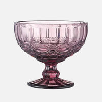 1 PC Vintage Embossed Solid Colored Goblet 300ml 10oz Glasses Goblets Stemware Ice Cream Dessert Cocktail Glass Cup Table Decor-Letifly Lights and Decor