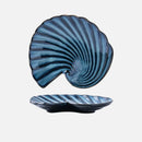 Ceramic shell plate kiln glaze ocean-inspired tableware