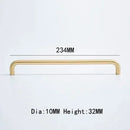 2.52"-15.74" Nordic Brass Long Furniture Handles Wardrobe Kitchen Cupboard Cloakroom Bedside Cabinet Handle Bedroom Accessories-Letifly Lights and Decor
