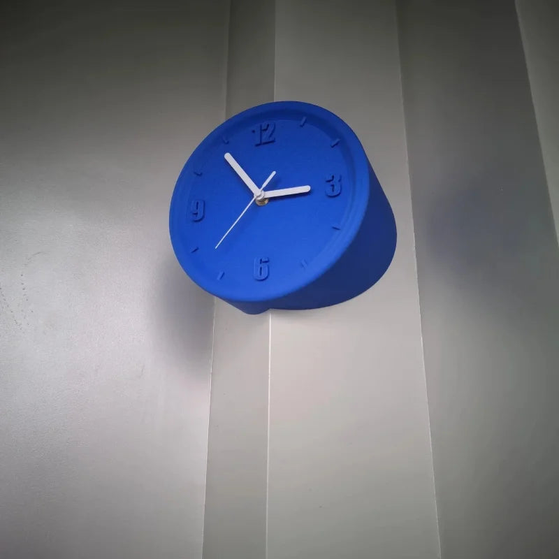 Ins Quiet Wall Clock 8inch Non-Ticking Punch-Free Corner Wall Clock Wall Decor Bedroom Technology Luxury Art Home Decoration-Letifly Lights and Decor