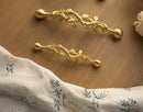 Santaya Brushed Brass Handles Vine-shaped for Kitchen Cabinets Bedroom Wardrobe Drawer Knobs and Furniture Handle-Letifly Lights and Decor