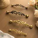 Santaya Brushed Brass Handles Vine-shaped for Kitchen Cabinets Bedroom Wardrobe Drawer Knobs and Furniture Handle-Letifly Lights and Decor