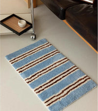 Ins Stripe Tufting Grids Bathroom Mat Living Room Carpet Bathmat Bedside Rug Soft Bedroom Floor Pad Home Decor-Letifly Lights and Decor