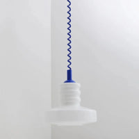 Vintage glass suspension lamp, retro creative white milk glass chandelier with coiled cord, Chromatic Coil Lamp for living room kitchen decor