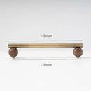 Bronze Brass + Walnut Wood Cabinet Handle and Knob Drawer Knobs T Bar Bedroom Kitchen Cupboard Hardware / Drawer Handles-Letifly Lights and Decor