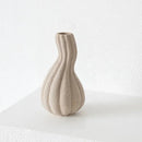 Ceramic Vase Textured Matte Finish Sculptural Neutral Tone Decorative Dried Flower Arrangement