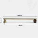 Bronze Brass + Walnut Wood Cabinet Handle and Knob Drawer Knobs T Bar Bedroom Kitchen Cupboard Hardware / Drawer Handles-Letifly Lights and Decor