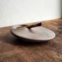 Palo Santo ceramic holder matte sculpted modern incense tray minimalist for smudge stick sage bundles