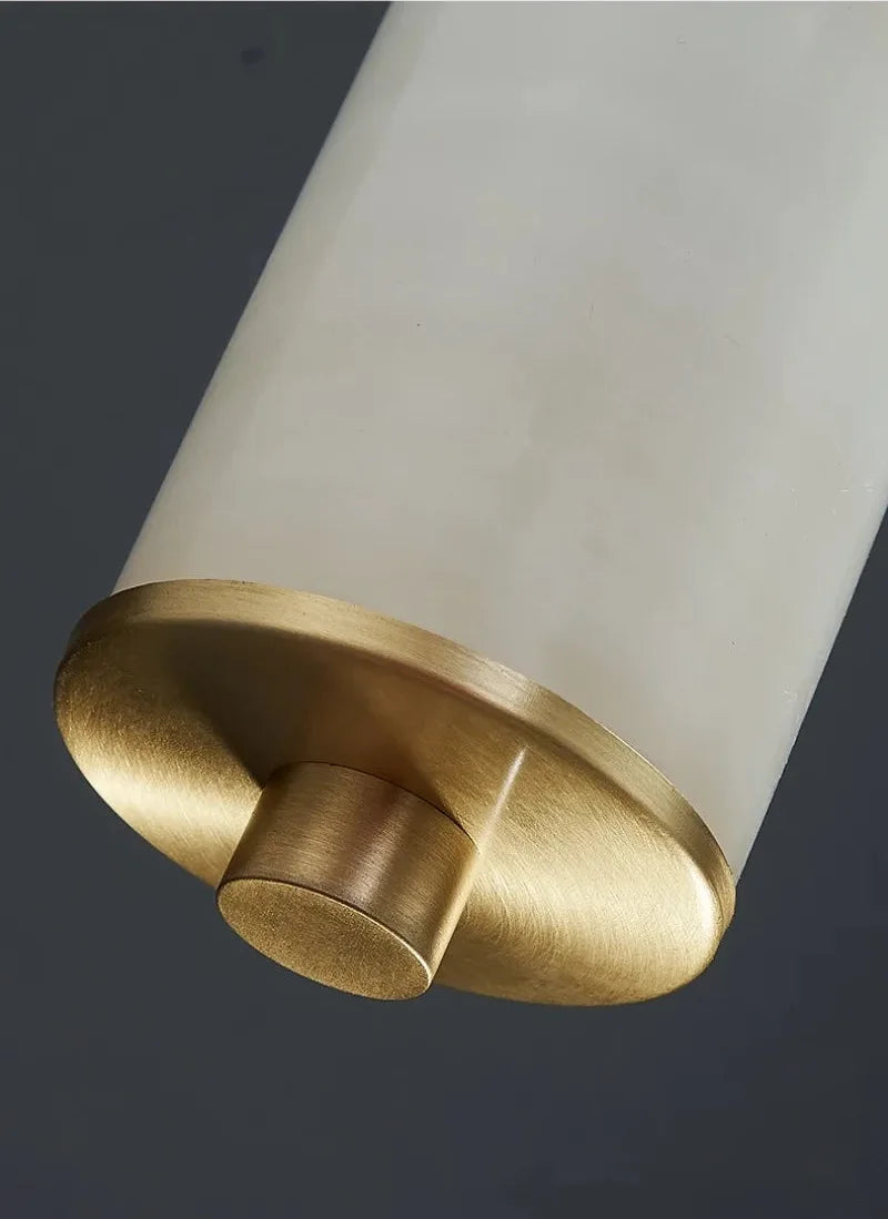 Modern Copper Light Luxury Pendant Lamp Marble Bedside Bedroom Hotel Dining Room Kitchen Stone Hallway Hanging Lighting Led-Letifly Lights and Decor