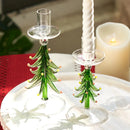Christmas Candle Holder Glass Tree Candlestick Holders for Taper Candles for Christmas Table Centerpiece Decorations Gifts-Letifly Lights and Decor