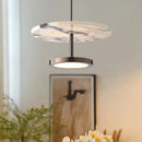 Stratum Marble Pendant Lamp Luxury Black Round Natural Stone Pendant Lamp High-end Bedroom Bedside LED Chandelier Living room Decoration Home Hanging Lights