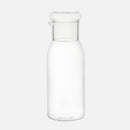 Glass carafe with cup lid modern water bottle minimalist infusion pitcher clear glass beverage container bedside carafe