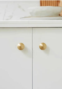Brass Drawer Knob Gold Thread Shape Furniture Handle Kitchen Cabinet Handle Single Hole Ball Bedroom Wardrobe Handle-Letifly Lights and Decor