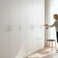 Tinyhob Brass Irregular Line Furniture Handles Bright Nicke Cupboard Wardrobe Dresser Drawer Cabinet Knobs T-Bar Decorative Knob-Letifly Lights and Decor