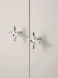 Letifly Lights & Decor - Crossbeam Brass Knobs - Sculptural Brass Cabinet Knobs Cross Shape Antique Gold Black Polished Chrome Hardware