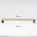 Bronze Brass + Walnut Wood Cabinet Handle and Knob Drawer Knobs T Bar Bedroom Kitchen Cupboard Hardware / Drawer Handles-Letifly Lights and Decor