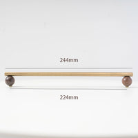 Bronze Brass + Walnut Wood Cabinet Handle and Knob Drawer Knobs T Bar Bedroom Kitchen Cupboard Hardware / Drawer Handles-Letifly Lights and Decor
