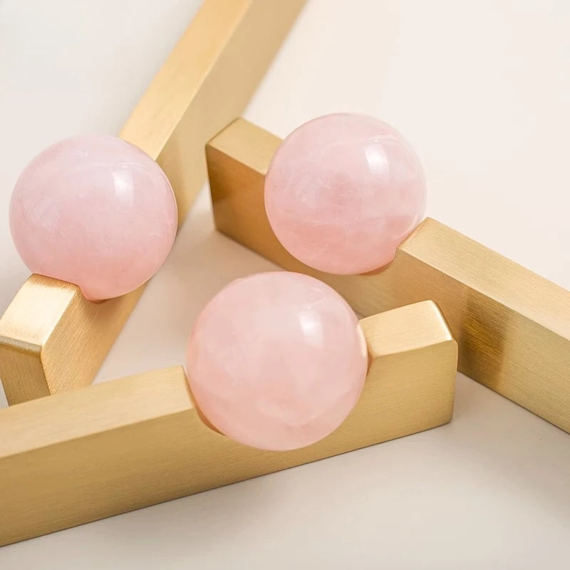 New Light Luxury Cabinet Door Handle High End Brass Wardrobe Handle Natural Crystal Ball Shoe Cabinet Drawer Long Handle-Letifly Lights and Decor