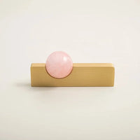 New Light Luxury Cabinet Door Handle High End Brass Wardrobe Handle Natural Crystal Ball Shoe Cabinet Drawer Long Handle-Letifly Lights and Decor